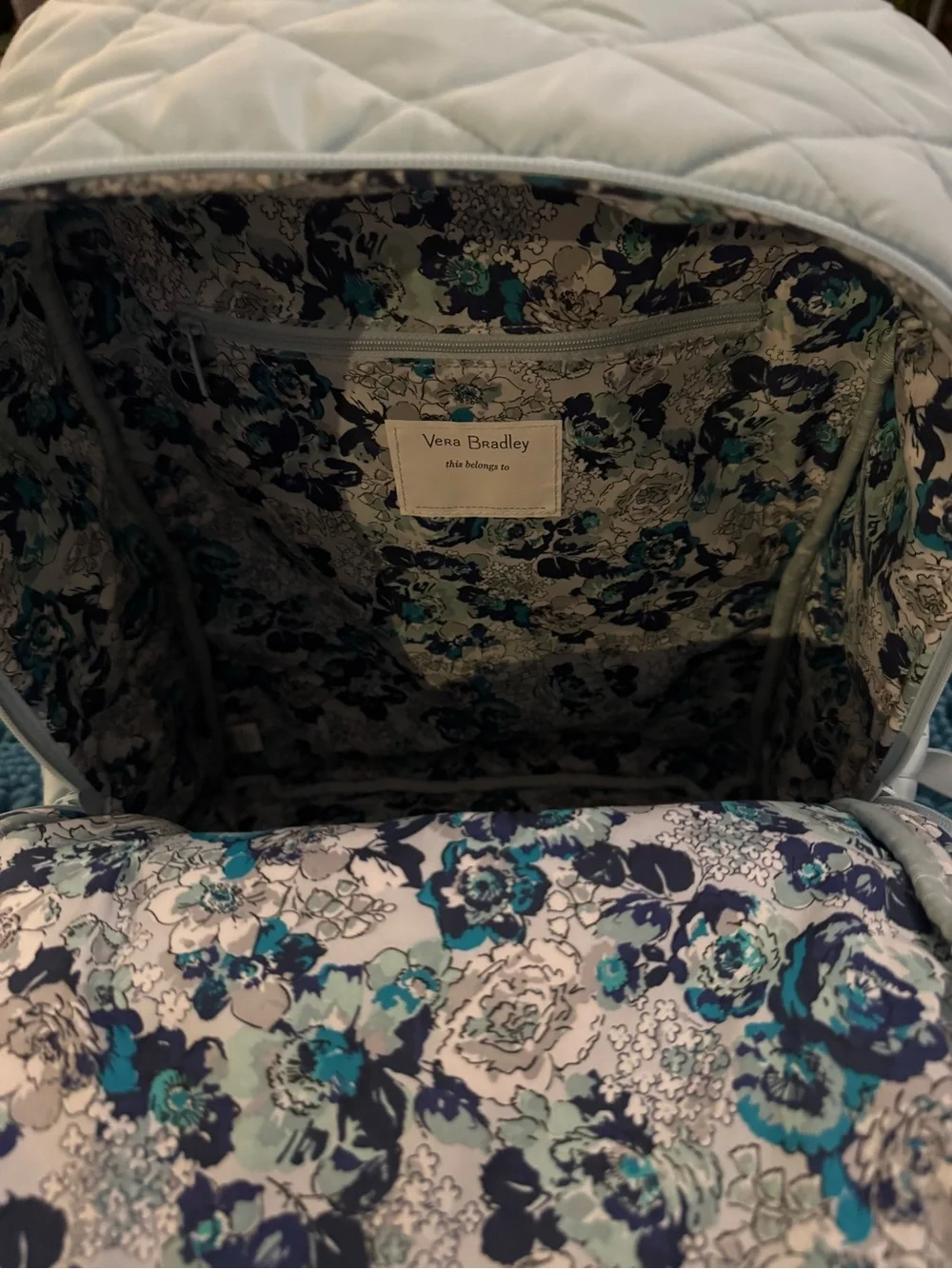 Vera Bradley Quilted Blue Backpack